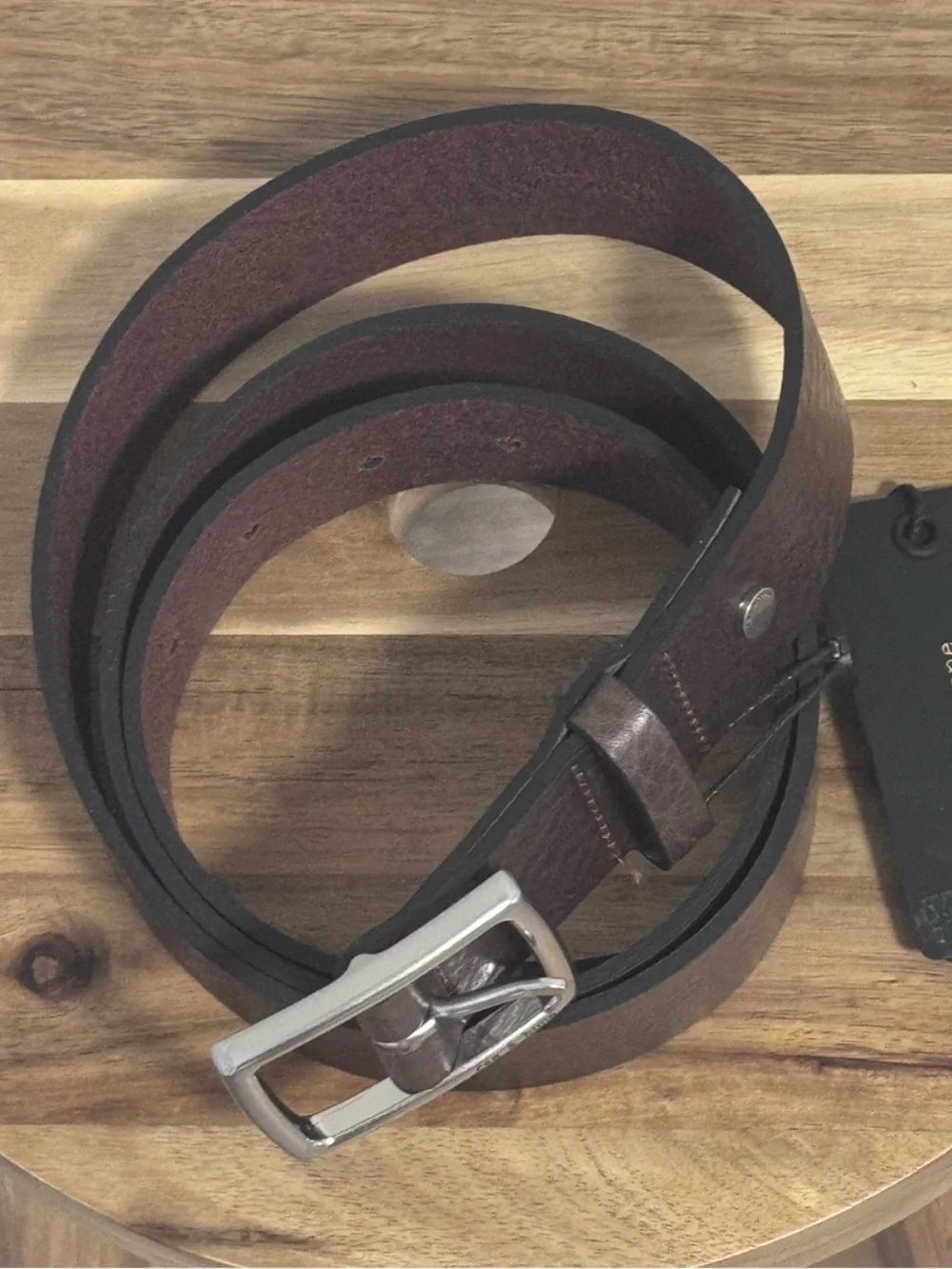 NWT Rag & Bone Rugged Leather Belt in Espresso 38W
